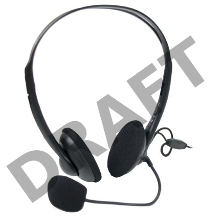 Наушники A4Tech HS-6, Черный {Гарнитура стерео, наклад, рег громкости на проводе, 20-20000Гц 32 Ом 97дБ, микр подвижной 97дБ, кабель 2, 3.5 jack 3 pin}