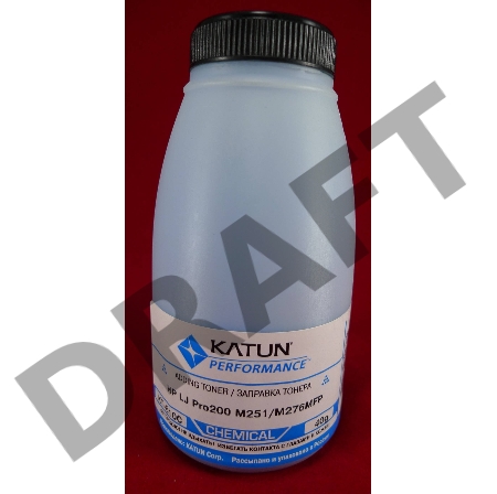 Тонер HP LJ Pro200 M251/M276MFP Cyan, химический (фл.40г.) Katun фас. России