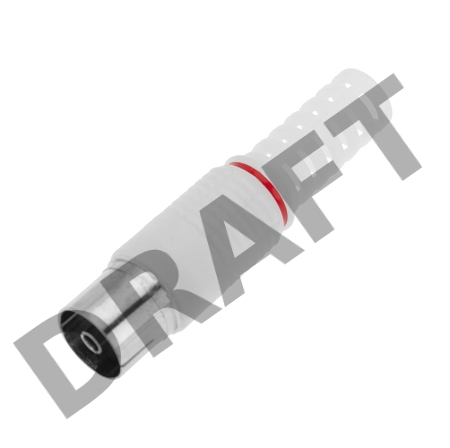 Разъем антенный на кабель, (гнездо-TV), белый, (1шт.)  REXANT