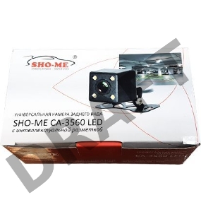 Камера заднего вида SHO-ME СА-3560 LED Универсальная SHO-ME CA 3560 LED, легко устанавливается в любой автомобиль с динамической парковочной разметкой. Поворот разметки осуществляется вместе с поворотом руля. Угол обзора – 140 градусов. Цветовая система P