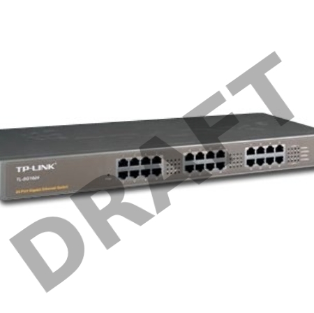 Сетевой коммутатор  TP-Link SMB  TL-SG1024 Коммутатор 24LAN 10/100/1000Mb/s Unmanagersd Gigabit Rackmount Switch