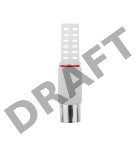 Разъем антенный на кабель, (гнездо-TV), белый, (1шт.)  REXANT