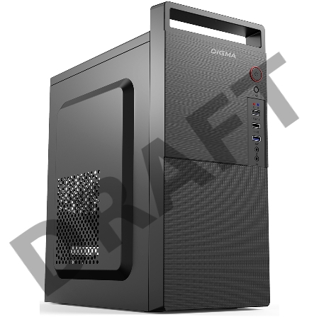 Корпус Digma DC-MATX101-U2 черный без БП mATX 1x80mm 1x92mm 2x120mm 2xUSB2.0 audio