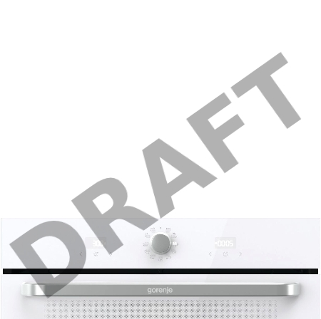 Электрическая духовка Gorenje BOS67371SYW 60 см, 77 л, Коллекция: Simplicity, Очистка паром AquaClean, 12 режимов, белый цвет