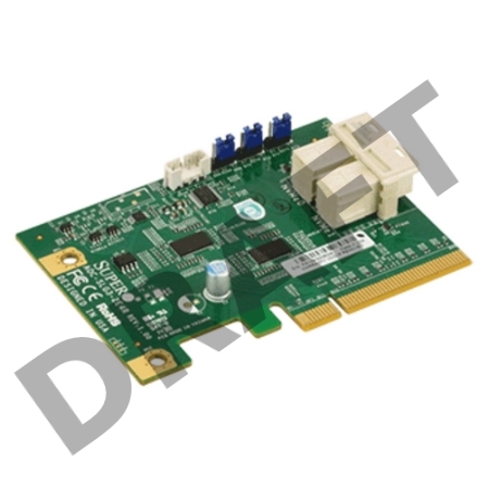 Контроллер Supermicro AOC-SLG3-2E4R-O Low Profile 6.4Gb/s Dual-Port NVMe Internal Host Bus Adapter