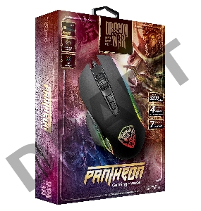 Мышь Qumo Pantheon M50, проводная, оптическая, 7 кнопок, подсветка RGB, 1200/1600/2400/3200  dpi