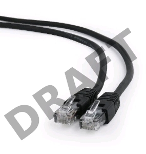 Патч-корд UTP Cablexpert кат.6, 0.5м, литой, многожильный (чёрный)