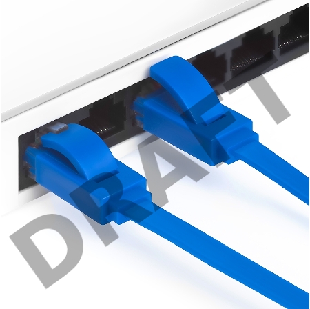 Патч-корд Greenconnect плоский прямой PROF  2.0m UTP медь, кат.6, синий, позолоченные контакты, 30 AWG, Premium ethernet high speed 10 Гбит/с, RJ45, T568B (GCR-LNC621-2.0m)