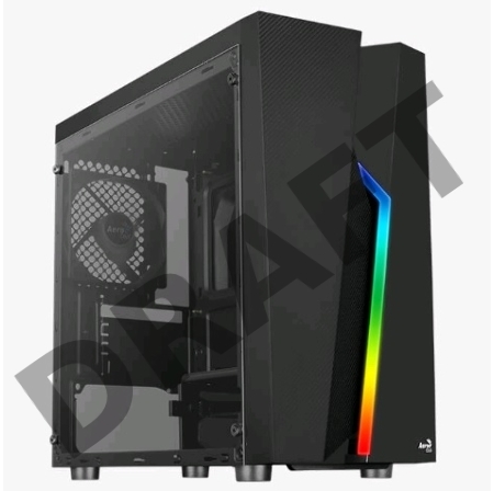 Корпус Aerocool Bolt Mini Tempered Glass без БП, mATX, боковое окно, черный