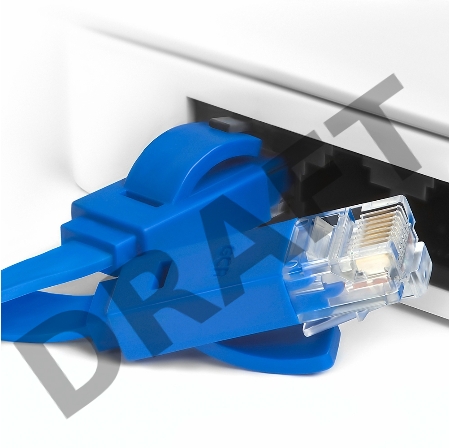 Патч-корд Greenconnect плоский прямой PROF  2.0m UTP медь, кат.6, синий, позолоченные контакты, 30 AWG, Premium ethernet high speed 10 Гбит/с, RJ45, T568B (GCR-LNC621-2.0m)