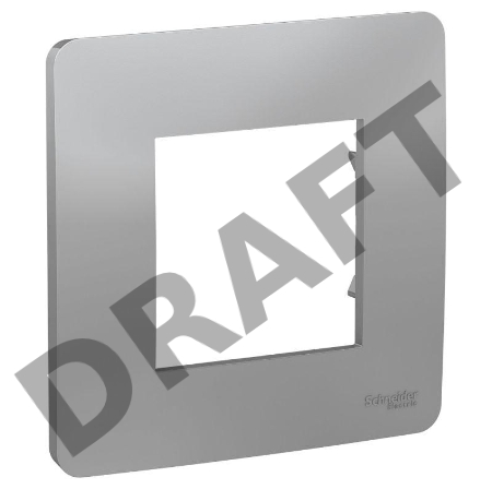 Рамка 1-м UNICA STUDIO алюм. SchE NU200230