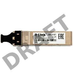 Трансивер D-Link 311GT/A1A SFP-трансивер с 1 портом 1000Base-SX для многомодового оптического кабеля (до 550 м)