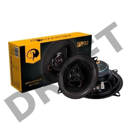 Колонки автомобильные Phantom FS-132(без решетки) 100Вт 91дБ 4Ом 13см(5дюйм)(ком.:2кол.) коаксиальные двухполосные