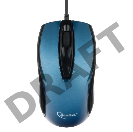Мышь Gembird MOP-405-B, синий, USB, 1000DPI
