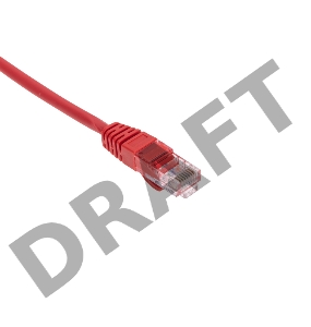 Патч-корд U/UTP, CAT 5e, RJ45-RJ45, 26AWG, ZH нг(А)-HF, красный, 0,3м  REXANT
