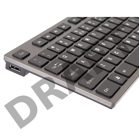 Клавиатура A4 KV-300H серый/черный USB slim