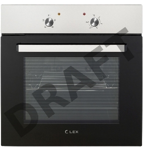 Духовой шкаф Электрический Lex EDM 040 IX нержавеющая сталь/черный, встраиваемый