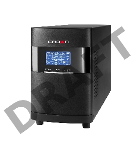 Источник бесперебойного питания CROWN On-Line CMUOA-350-1K EURO 1000VA/900W, корпус металл, TOWER, АКБ 3*12V/7AH, PF-0.9, AVR 110-300V, порт RJ-11/45+USB/RS-232, EPO, розетки 2*EURO, входной кабель 2 м, вентилятор охлаждения, автомат, слот для SNMP, порт 