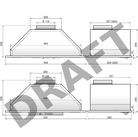 Вытяжка встраиваемая Elikor 52Н-400-П3Д Врезной блок нержавеющая сталь управление: ползунковое (1 мотор) Вытяжка встраиваемая Elikor 52Н-400-П3Д Врезной блок нержавеющая сталь управление: ползунковое (1 мотор)