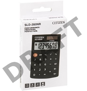 Калькулятор карманный Citizen SLD-200NR черный 8-разр.
