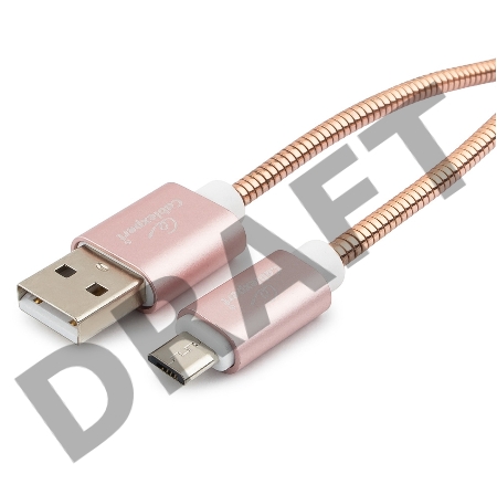 Кабель USB 2.0 Cablexpert CC-G-mUSB02Cu-0.5M, AM/microB, серия Gold, длина 0.5м, золото, блистер