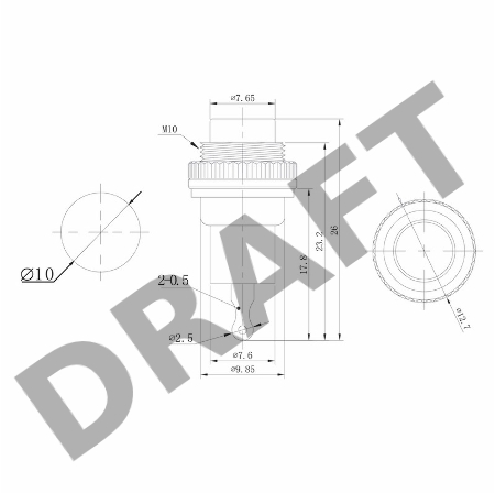 Выключатель-кнопка  металл 220V 2А (2с) (ON)-OFF  Ø10.2  синяя  Mini  REXANT