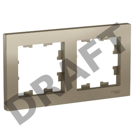 Рамка 2-м ATLAS DESIGN универс. шампань SchE ATN000502