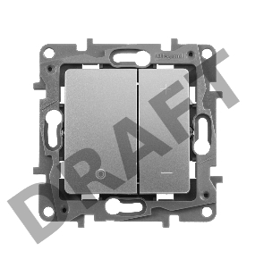 Светорегулятор нажимной 400Вт, алюминий ETIKA Светорегулятор нажимной 400Вт, алюминий