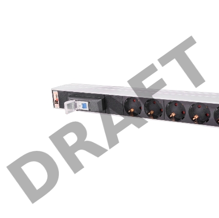 Вертикальный блок розеток ЦМО Rem-16 с авт., 25 Shuko, 16A, алюм., 42-48U, колодка (R-16-25S-A-1820-K)