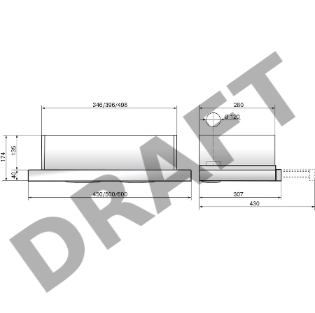 Вытяжка встраиваемая Elikor Интегра Glass 50Н-400-В2Д нержавеющая сталь/стекло черное управление: кнопочное (1 мотор)