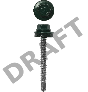 Зубр Саморезы для крепления кровель. матер. к дерев. обреш., цвет RAL 6005 