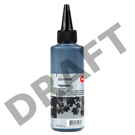 Чернила Cactus CS-I-PG40 черный (100мл) CANON PIXMA MP150/MP160/MP170/MP180/MP210