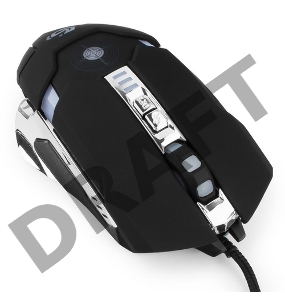 Мышь игровая Gembird MG-530, USB, 5кнопок+колесо-кнопка+кнопка огонь, 3200DPI, подсветка, 1000 Гц, программное обеспечение для создания макросов