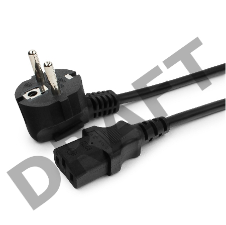 Кабель питания Cablexpert PC-186-1-10M, 10м, Schuko- C13, 3x1кв.мм, черный, с заземлением, пакет