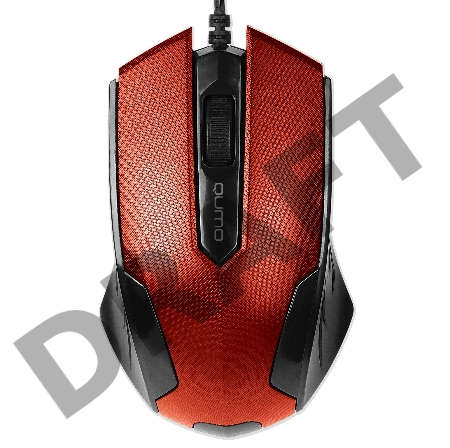 Мышь Qumo Office M14 Red, проводная, оптическая    
