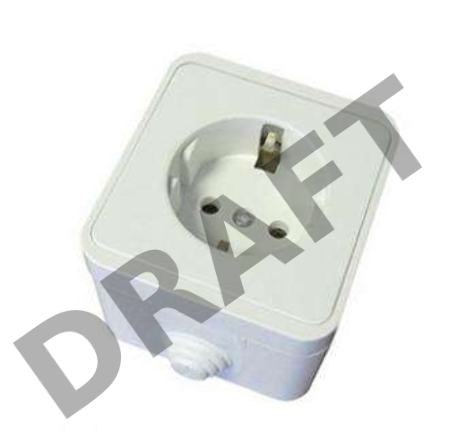 Розетка 1-м ОП Клио 16А с заземл. IP44 бел. UNIVersal К2228