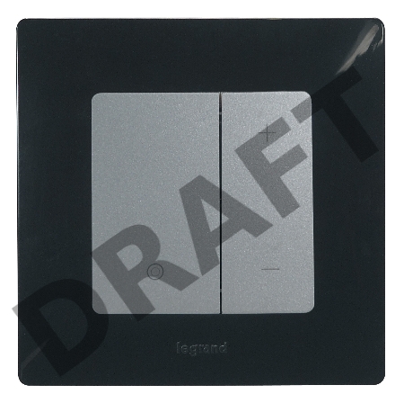 Светорегулятор нажимной 400Вт, алюминий ETIKA Светорегулятор нажимной 400Вт, алюминий