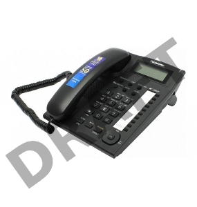 Телефон Panasonic KX-TS2388RUB (черный) {индикатор вызова,повторный набор последнего номера,4 уровня громкости звонка}