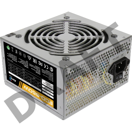 Блок питания Aerocool 650W Retail ECO-650W ATX v2.3 Haswell, fan 12cm, 400mm cable, power cord, 20+4P, 12V 4+4P, 1x PCI-E 6+2P, 5x SATA, 3x PATA, 1x F