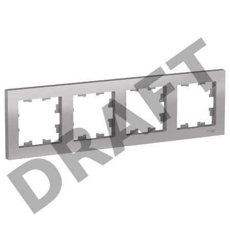 Рамка 4-м ATLAS DESIGN универс. алюм. SchE ATN000304