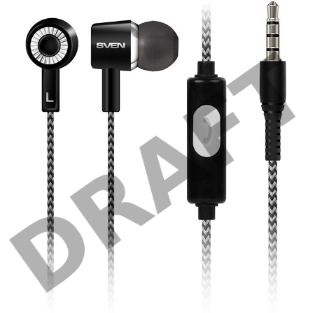Наушники SVEN E-109M, чёрный-серый