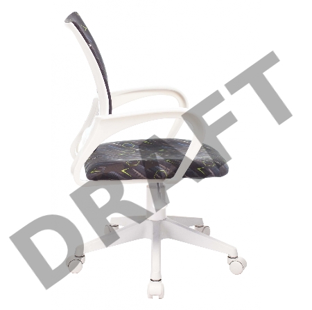 Кресло детское Бюрократ KD-W4 черный/синий регата крестовина пластик белый пластик белый