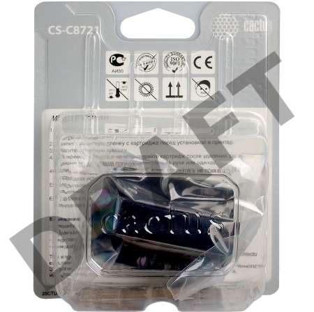 Картридж струйный Cactus CS-C8721 №177 черный (26мл) для HP PS 3213/3313/8253/C5183/C6183/C6283/C7183/C7283/C8183/D7163/D7263/D7363/D7463