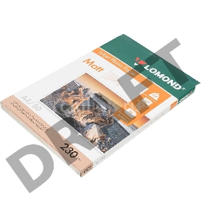 Фотобумага Lomond 0102016 A4/230г/м2/50л./белый матовое для струйной печати