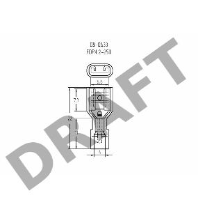 Клемма плоская полностью изолированная REXANT, гнездо 6.6 мм, в нейлоне, 1.5-2.5 мм² (РПи-м(н) 2.5-(6.3)), синий