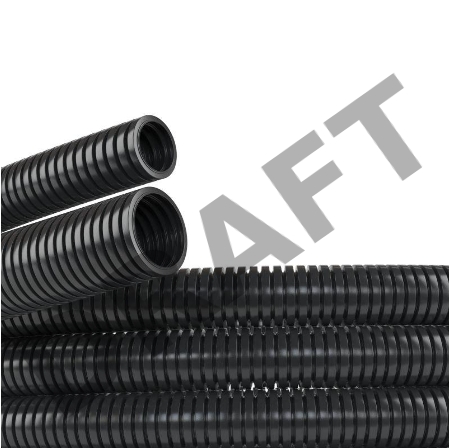 Труба гофрированная ПА d17мм без протяж. черн. (уп.50м) ДКС PA601721F2