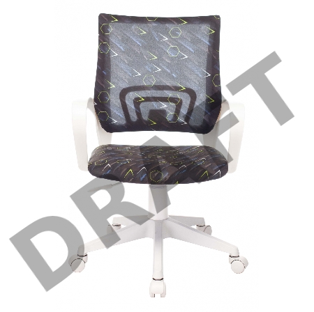 Кресло детское Бюрократ KD-W4 черный/синий регата крестовина пластик белый пластик белый