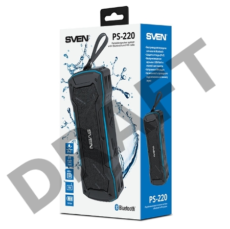 Портативная акустика SVEN PS-220, черный-синий [SV-016470] 