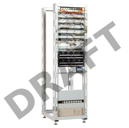 Стойка двухрамная ЦМО СТК-24.2 24U 620ммX800мм направл.закл.гайки 250кг серый