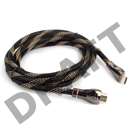 Кабель HDMI Cablexpert CCP-HDMI8K-2.5M, 2.5м, v2.1, 8K, 19M/19M, черный, позол.разъемы, экран, пакет